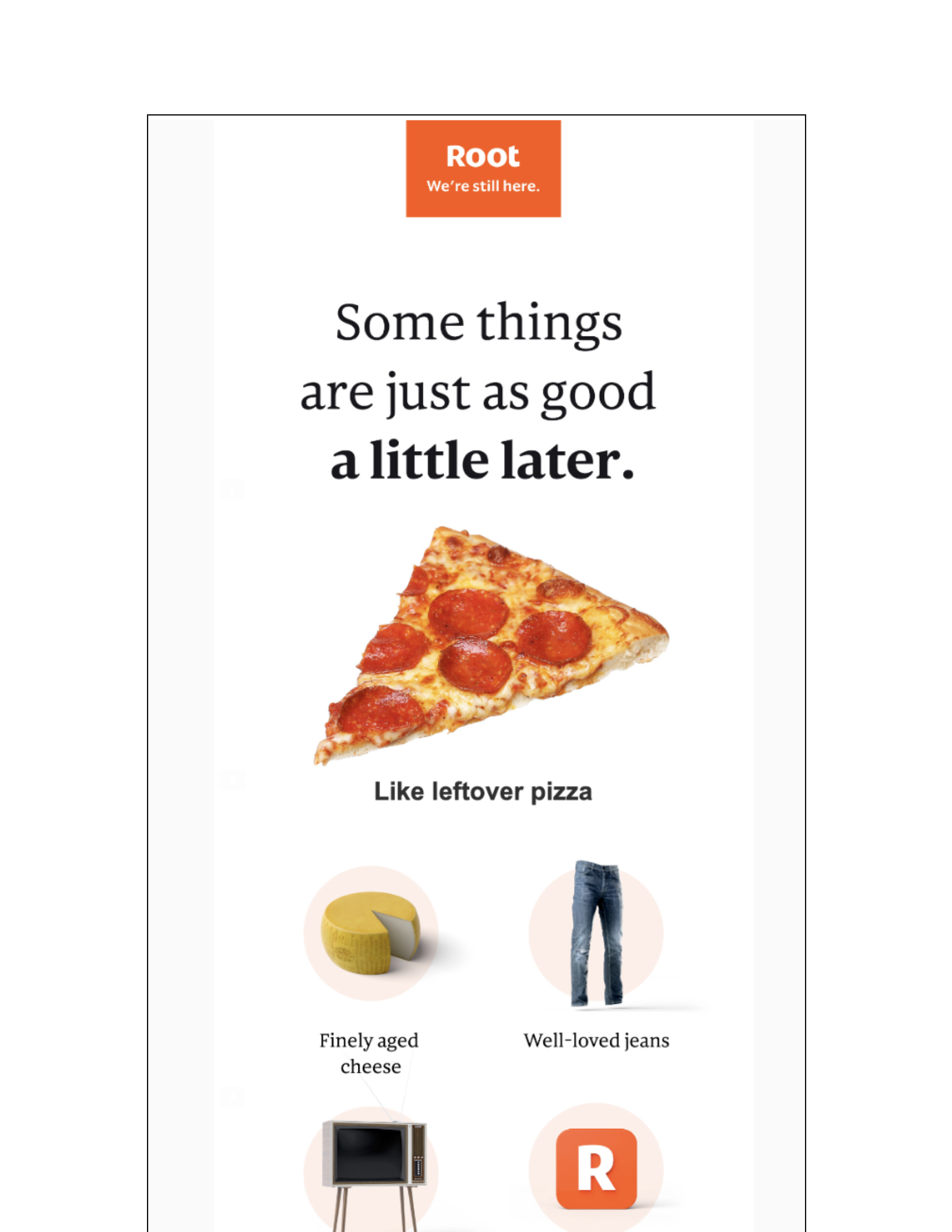 Root Insurance humor-driven re-engagement email campaign